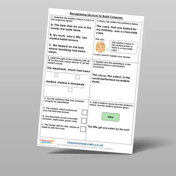 An image of the Recognising Devices to Build Cohesion Prior Learning Resource