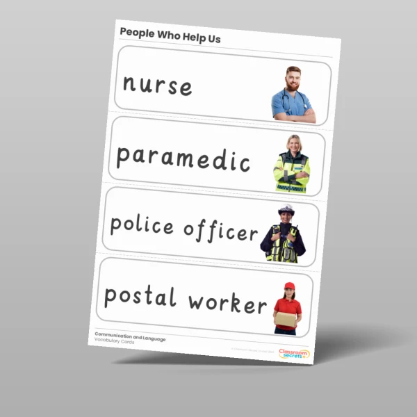 An image of the People Who Help Us Vocabulary Cards Resource