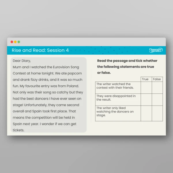 An image of the Rise and Read Eurovision Resource