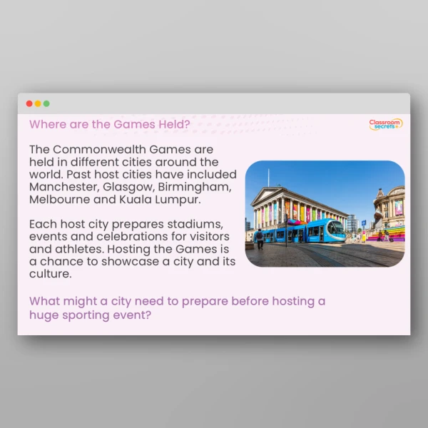An image of the Commonwealth Games Whole School Assembly PPT Resource