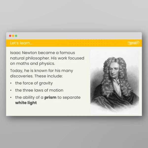 An image of the Lesson 6: Who Was Isaac Newton? Investigation Resource