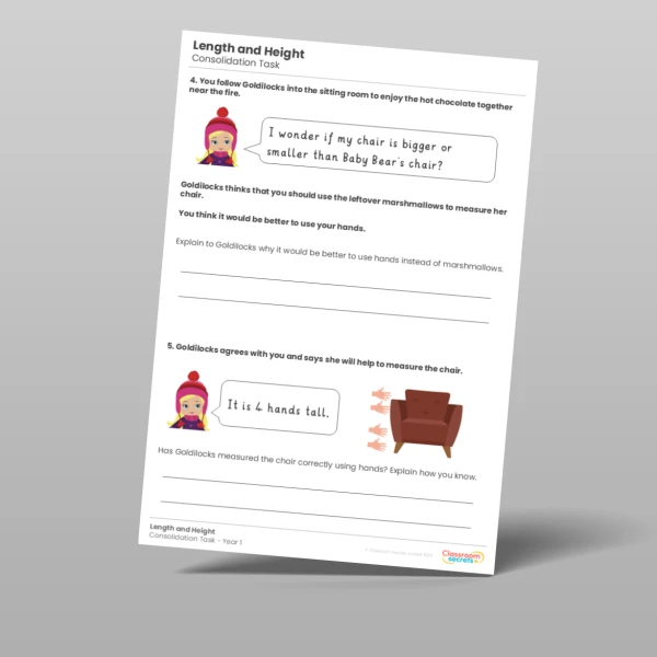 An image of the Length and Height Consolidation Task Resource