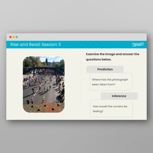 An image of the Rise and Read London Marathon Resource