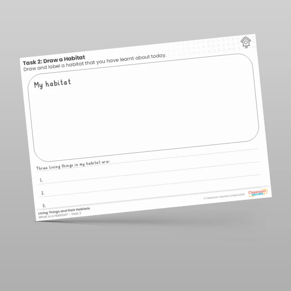 An image of the Lesson 2: Draw a Habitat Worksheet Resource