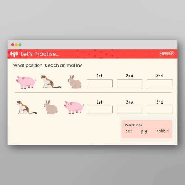 An image of the Ordinal Numbers Teaching PPT Resource