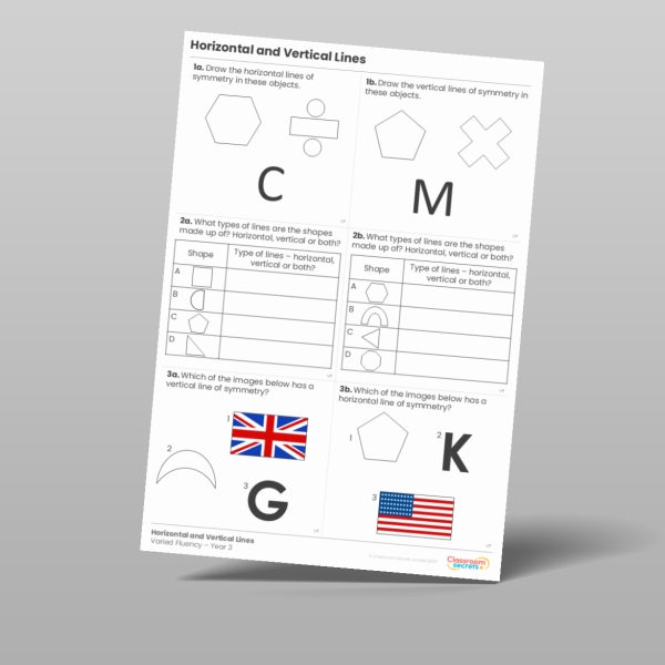 Year 3 Horizontal And Vertical Lines Varied Fluency Resource ...
