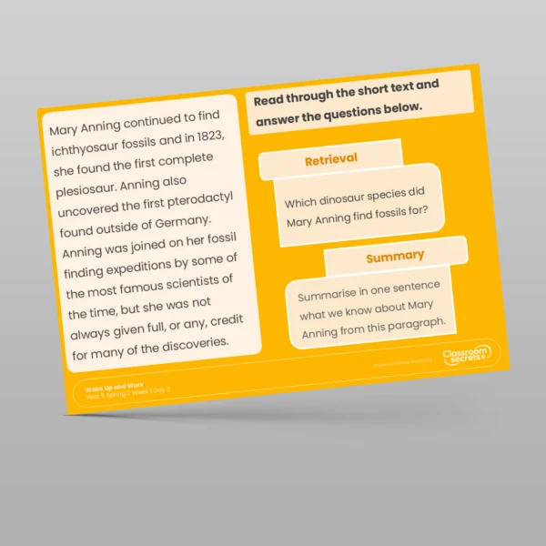 An image of the Spring 2 Week 1 Wake Up and Work Resource