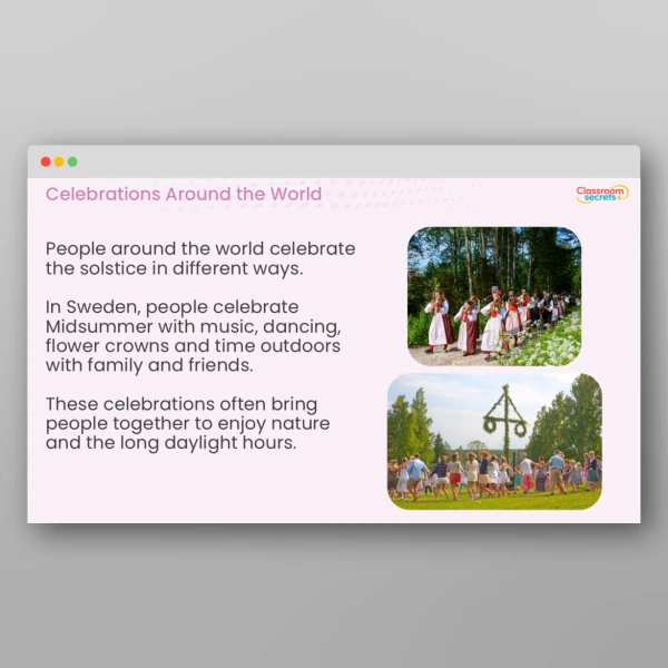 An image of the Summer Solstice Whole School Assembly PPT Resource