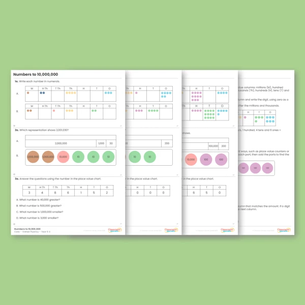 Year 6 Numbers to 10,000,000 Place Value Varied Fluency