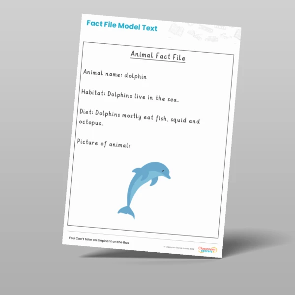 An image of the You Can't take an Elephant on the Bus Writing Unit Model Text Resource