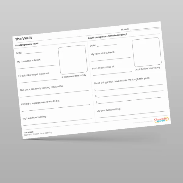 An image of the Start and End of Year Activity Resource