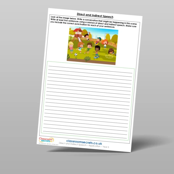 An image of the Direct and Indirect Speech Application Resource