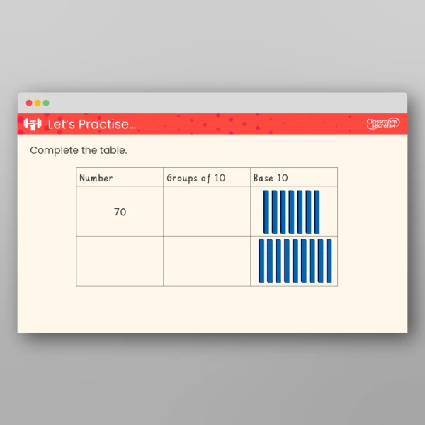 An image of the Tens to 100 Teaching PPT Resource