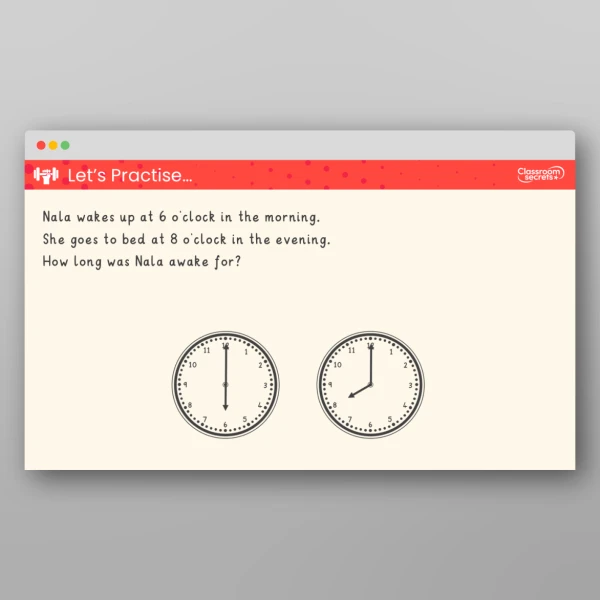 An image of the Hours in a Day Teaching PPT Resource