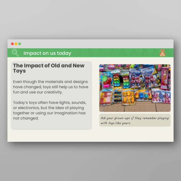 An image of the Toys Through Time How Can We Tell If Toys Are Old or New? PPT Resource