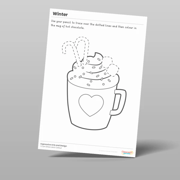 An image of the Winter I Can Draw and Colour Resource