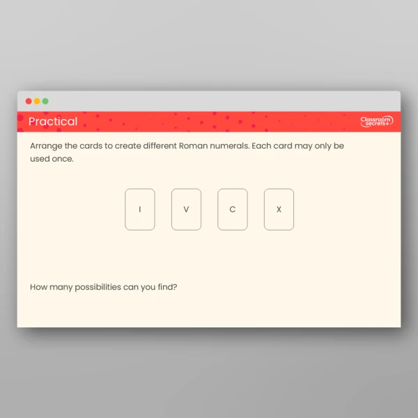 An image of the Roman Numerals Tutor PPT Resource