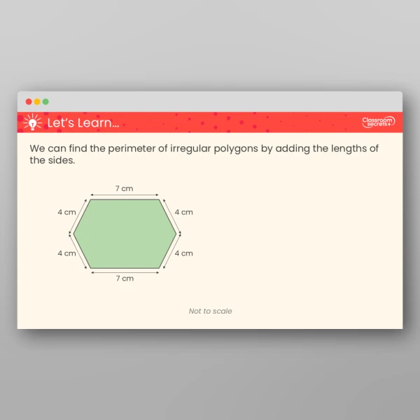 An image of the Perimeter of Polygons Teaching PPT Resource
