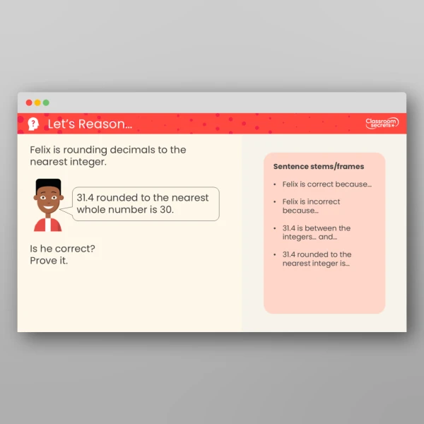 An image of the Round to the Nearest Whole Number Teaching PPT Resource