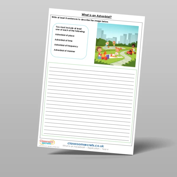 An image of the Free What is an Adverbial? Application Resource