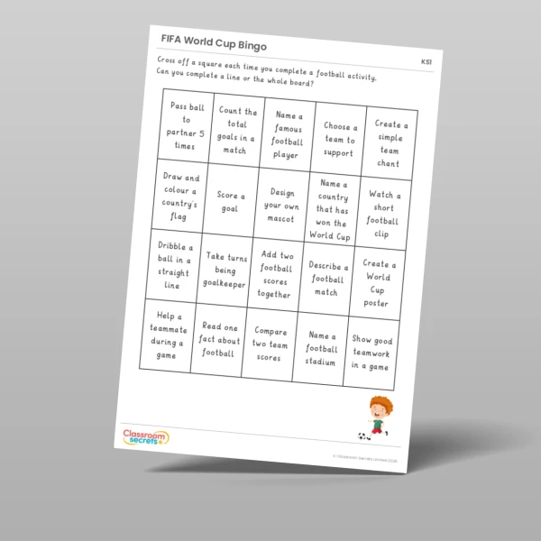 An image of the FIFA World Cup Bingo Resource