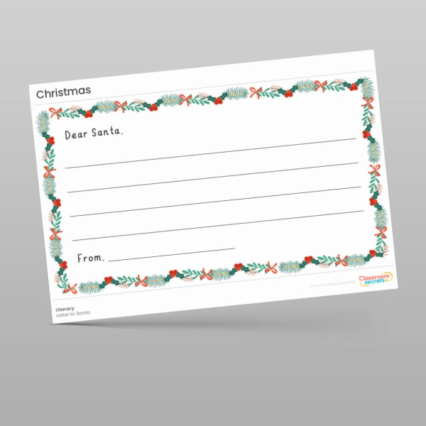 An image of the Letter to Santa Worksheets Resource