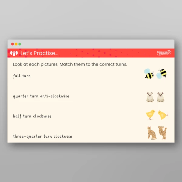 An image of the Describe Turns Teaching PPT Resource