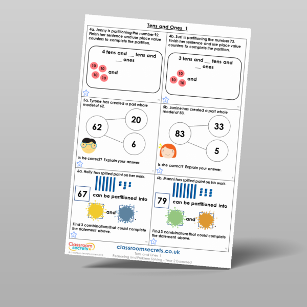 Year 2 Tens And Ones 1 Reasoning And Problem Solving Resource ...