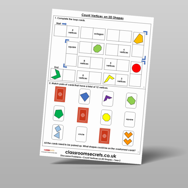Properties Of Shape Year 2 Count Vertices On 2d Shapes Discussion ...