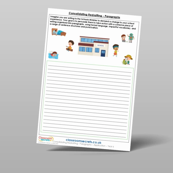 An image of the Consolidating Redrafting - Paragraphs Application Resource