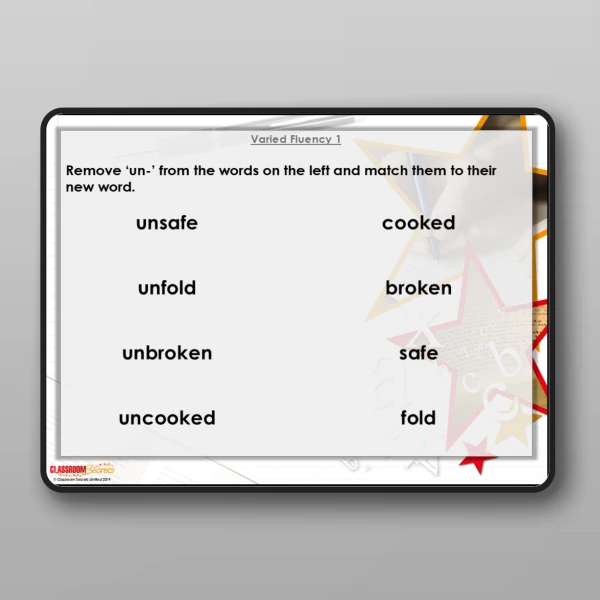 An image of the Removing 'un-' Modelling PPT Resource