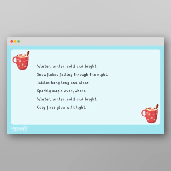 An image of the Winter Rhymes Resource
