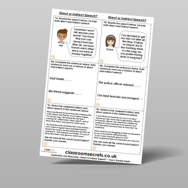 An image of the Direct or Indirect Speech? Application and Reasoning Resource