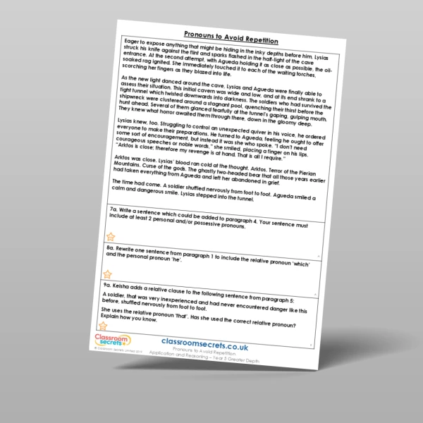 An image of the Free Pronouns to Avoid Repetition Application and Reasoning Resource