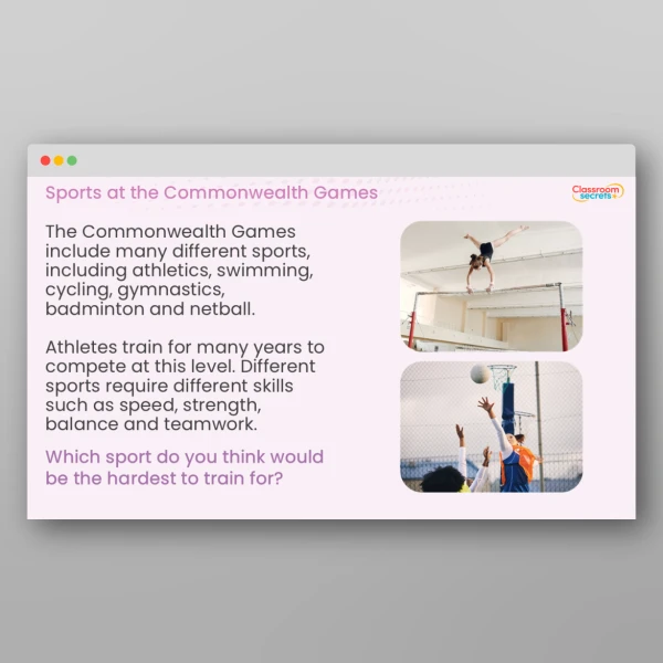 An image of the Commonwealth Games Whole School Assembly PPT Resource