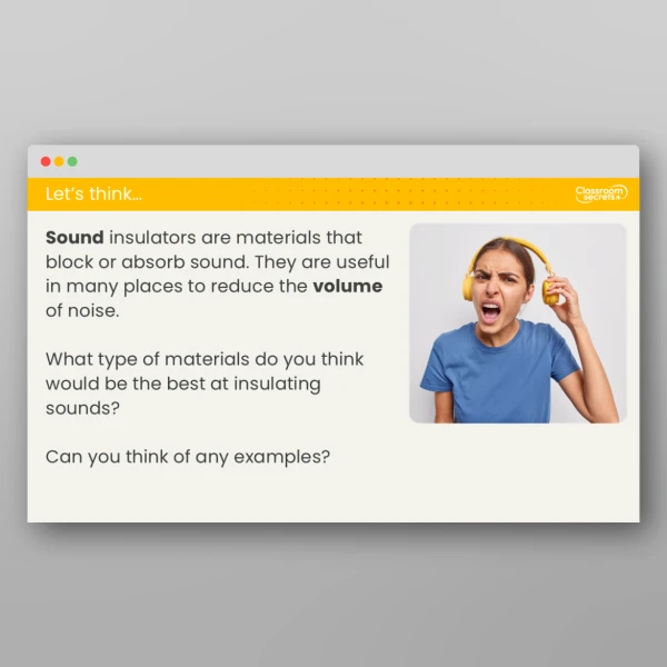 An image of the Lesson 6: Which Material Makes the Best Sound Insulator? Investigation Resource