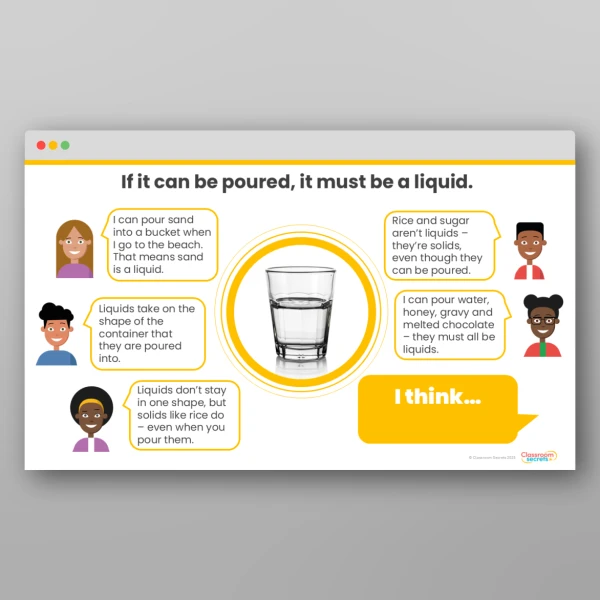 An image of the States of Matter Concept Cartoons Resource