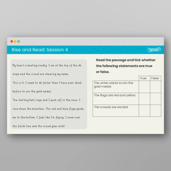 An image of the Free Rise and Read Winter Olympics Resource