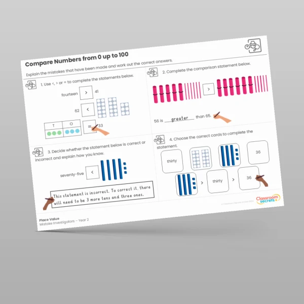 An image of the Place Value Mistake Investigators Resource