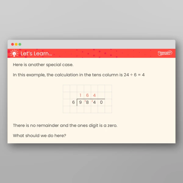 An image of the Divide a 4-Digit Number by a 1-Digit Number Teaching PPT Resource