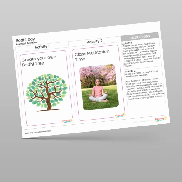 An image of the Bodhi Day Practical Activities Resource