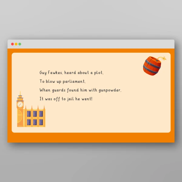 An image of the Bonfire Night Rhyme Resource