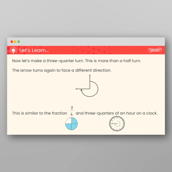 An image of the Describe Turns Teaching PPT Resource