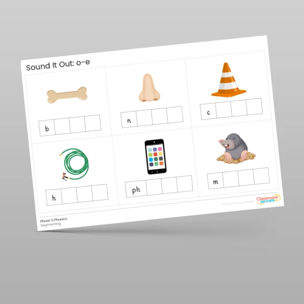 An image of the Phonics Sound It Out o-e Resource