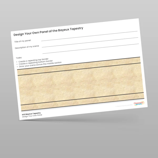 An image of the Design Your Own Panel of the Bayeux Tapestry Resource