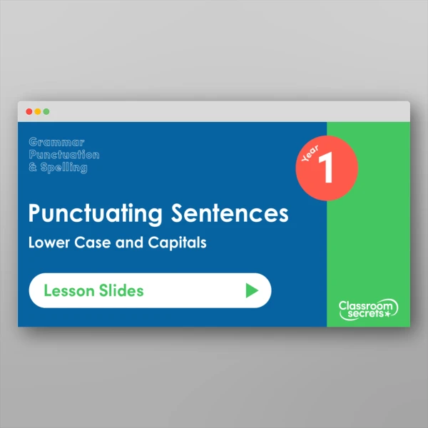 An image of the Lower Case and Capitals Lesson Slides Resource