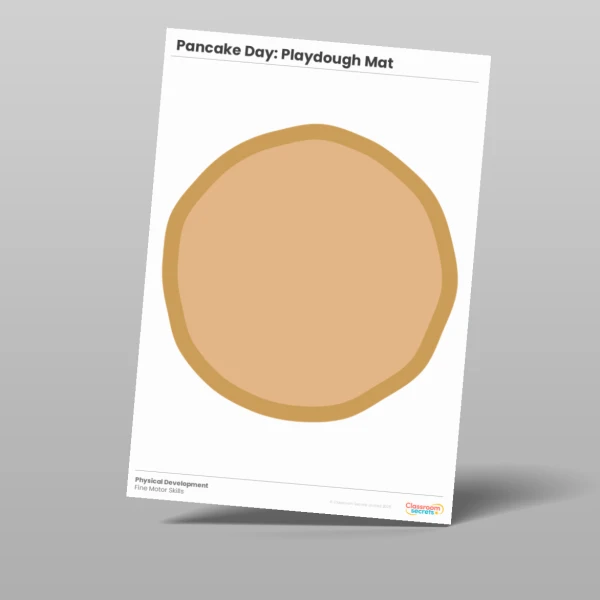 An image of the Pancake Day Playdough Mats Resource