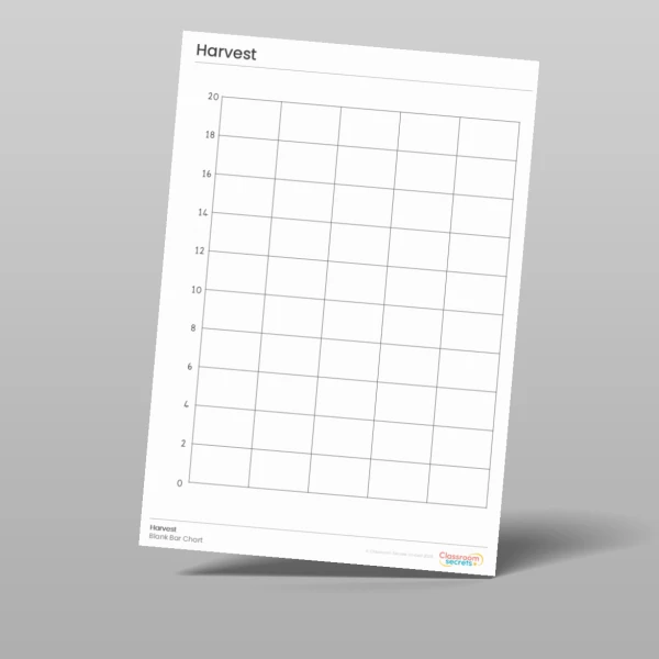 An image of the Harvest Blank Bar Chart Resource