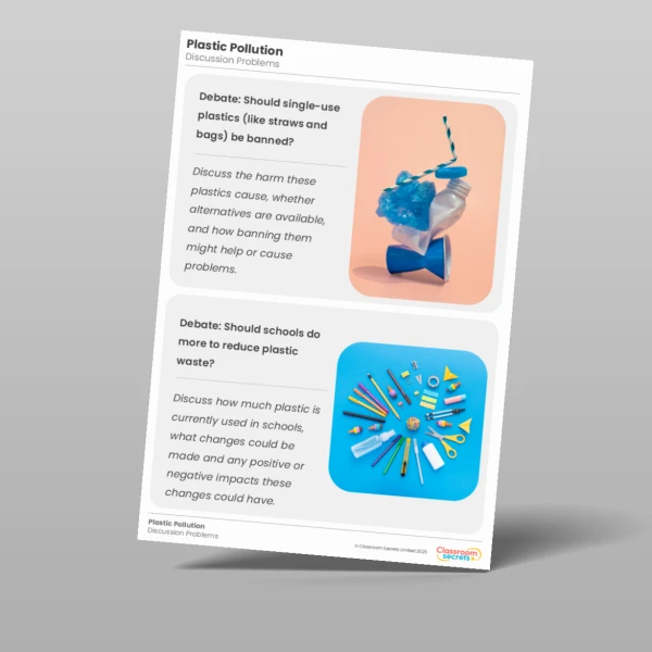 An image of the Plastic Pollution Geography Discussion Problems Resource
