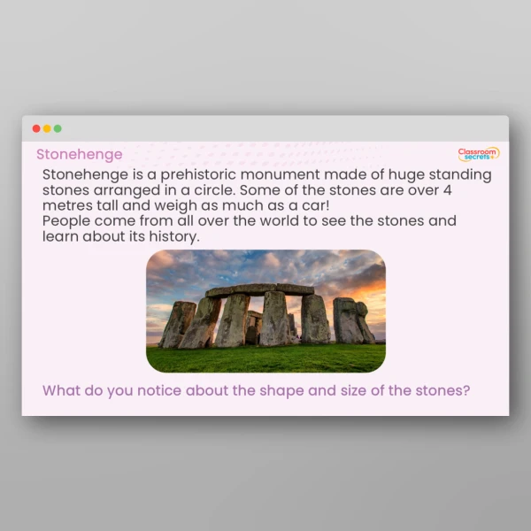 An image of the LKS2 Stonehenge Teaching PPT Resource